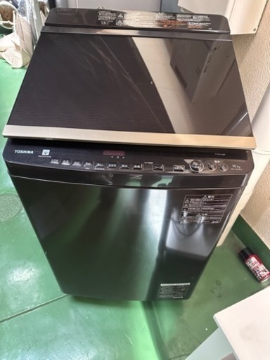 中古TOSHIBA 全自動洗濯機 2019年製 ザブーン AW-10SV8 脱水10kg 乾燥5.0kg 東芝 ZABOON