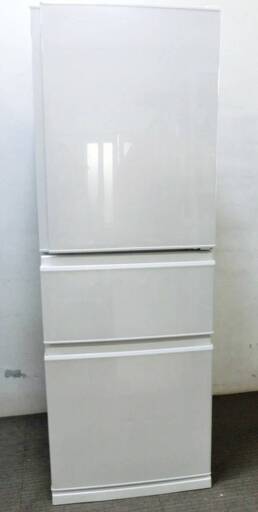 【3ヵ月保証】高年式　MITSUBISHI　三菱　3ドア　ノンフロン冷凍冷蔵庫　MR-C33F-W　330L　2021年製　動作良好