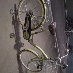 自転車24インチ　3段ギア付き　美品　パステルグリーン