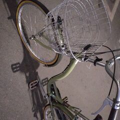 自転車24インチ　3段ギア付き　美品　パステルグリーン