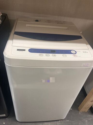☆中古￥10,800！ヤマダ電機　5.0㎏洗濯機　家電　2019年製　YWM-T50G1型　幅57㎝ｘ奥行54㎝ｘ高さ89㎝　【BI152】