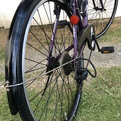 PRECISION 700C クロスバイク カゴ付き・ドロヨケ付き・LEDダイナモライト付き