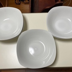 【取置き中】白　大きめ皿　5枚セット