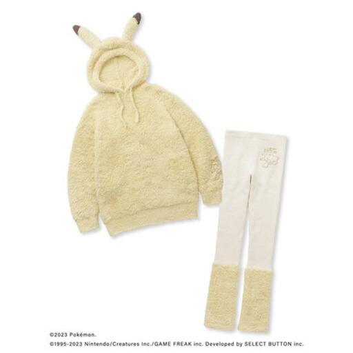 新品【gelato pique】ピカチュウ フーディ\u0026レッグウォーマーレギンスセット