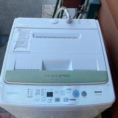 決まりました SANYO 三洋洗濯機 6kg ジャンク品 無料