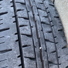 アルミホイール　タイヤ付き　バリ溝　