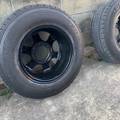 アルミホイール　タイヤ付き　バリ溝　