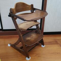 ハイチェア　子供　乳幼児用椅子　木製家具