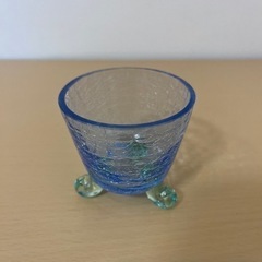 【お譲り先決まりました】水耕栽培用ガラス製鉢φ7cm青