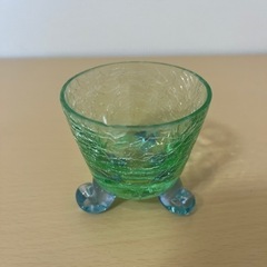 【お譲り先決まりました】水耕栽培用ガラス製鉢φ7cm緑