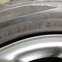 ※在庫全処分セール※【TH-019】日産純正ホイール+ブリジストンタイヤセット☆215/55R17☆17×7.5J 5穴/45/PCD114.3