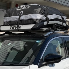 【値下げ】★Thule Trail M / トレイルth823 /スーリー /ルーフラック/キャリアバスケット★ネット、ルーフバッグ付★