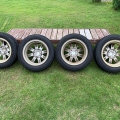 中古スタッドレスタイヤ★BRIDGESTONE BLIZZAK VRX3◆155/65R14◆アルミホイー ルセット