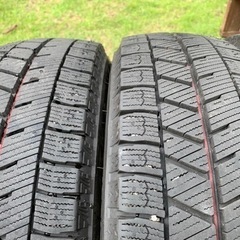 中古アルミ付スタッドレスタイヤ BS BLIZZAK VRX　予約有 中古スタッドレスタイヤ☆BRIDGESTONE BLIZZAK VRX3◇155/65R14