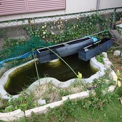 プラ池 ひょうたん池 金魚 メダカ飼育用 ビオトープ 容量90L〜100L