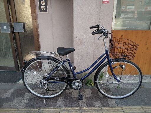 SOCIO[ソシオ]27吋 ファミリーサイクル 外装6段/LEDオート/ネイビーx  