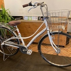 【ブリヂストンLOCOCO ベルトドライブ！後輪チューブ新品！】LEDオートライト　内装3段　27インチ自転車　ホワイト ブリヂストンLOCOCO ベルトドライブ！後輪チューブ新品！】LEDオート