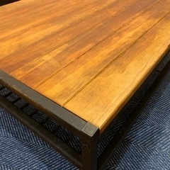 【値下げ】木製アイアン男前テーブル