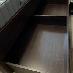 IKEA クイーンベッド 引き出し付き  マットレス マットレストッパー付き