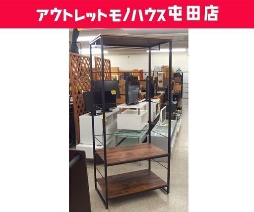 ハンガーラック 幅79cm ワードローブ ダメージ風 ヴィンテージ風 棚 ☆ 札幌市 北区 屯田