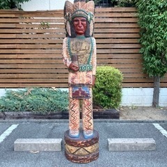 引取限定 特大 木彫り インディアン / 高さ182cm / R...
