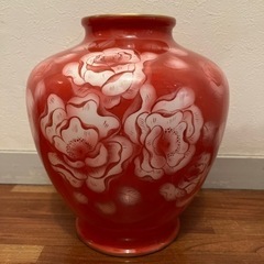 ノリタケ　ボーンチャイナ　牡丹図　花瓶