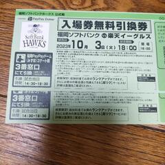 10月3日(火)　野球チケット1