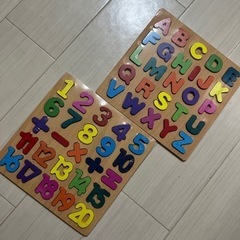 木製アルファベット数字幼児オモチャ