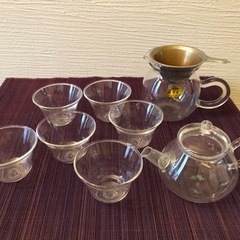 ガラスの中国茶器セット