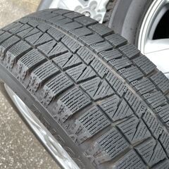 ＭＩＮＩ純正　ヘリスポークホイール スタッドレス付き４本ＳＥＴ ブリヂストン アイスパートナー２ ２０１８年製 １７５／６５Ｒ１５