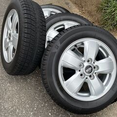 ＭＩＮＩ純正　ヘリスポークホイール スタッドレス付き４本ＳＥＴ ブリヂストン アイスパートナー２ ２０１８年製 １７５／６５Ｒ１５
