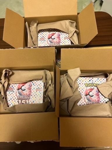 ポケモンカード151box (3boxシュリンク付き)