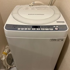 SHARP 単身用　2019年製　洗濯機