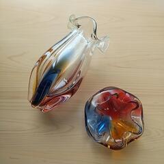 ガラス花瓶2個セット