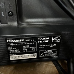 取引先決定しました。ハイセンス 液晶テレビ 32型 購入店舗の補償2025