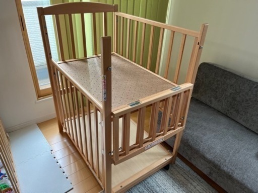 カトージ KATOJI ミニベビーベッド ハイタイプ ツーオープン