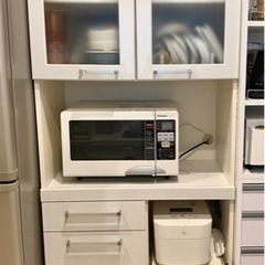 キッチンボード レンジボード 食器棚 キッチン収納  ホワイト