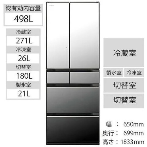 極上品　HITACH フレンチ6ドア2020年製　熊本リサイクルショップen