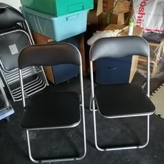 折り畳み　パイプ会議椅子　2脚