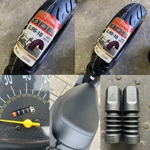 ☆ディオ低燃費4ストモデル☆外装カウル一式・前後タイヤ・バッテリー・シート・プラグ等新品交換^_^イロイロ整備で快調です☆流行りのマッドブラック！ ☆ディオ低燃費4ストモデル☆外装カウル一式・前後タイヤ・バッテリー