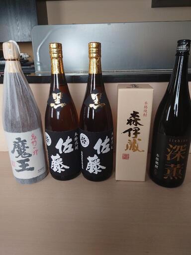 森伊蔵720ml、魔王1800ml、佐藤黒1800ml2本、iichiko深薫1800ml2本