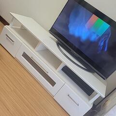 テレビボード白 w140cm