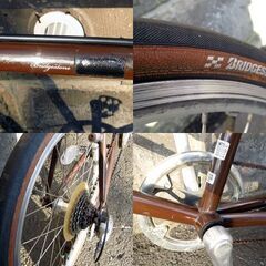 現状品 ブリヂストン グリーンレーベル クエロ ミニベロ 20インチ ブラウン 8段切替 自転車 札幌市 新道東店