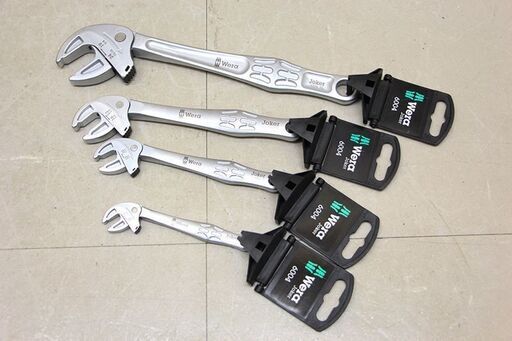 Wera 自動調整 Joker 6004 XS S M XL ラチェット機構 ウェラ ヴェラ ジョーカー スパナ モンキー パイプ パイレン 4本まとめて ① (HD1733snxY)