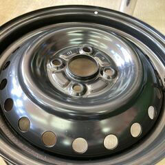 新車外し◆ムーヴキャンバス純正スチール×ホイールキャップ◆ホイールキャップは未装着未使用!!4.5J 14in IS45 4/100◆ムーヴ タント ミラ