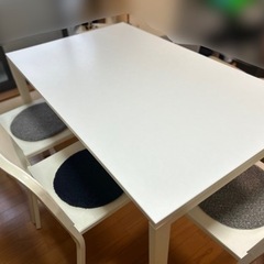 【引き取りに来てくださる方】 IKEA ダイニングテーブルセット　白