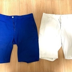 men's  ショート（ハーフ）パンツ　２点　青と白