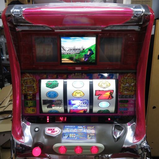 パチスロ実機 初代 押忍！番長 操パネル コイン不用機 ドアキー・設定