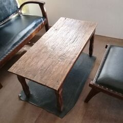 アンティークソファとテーブルのセット 昭和レトロ