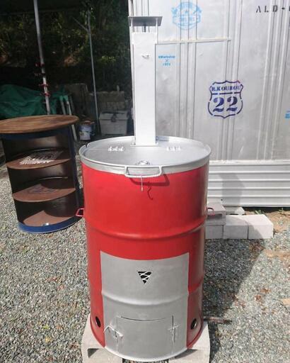 ドラム缶 ２００l 焼却炉 配達 設置込　(焼き芋も焼けます)